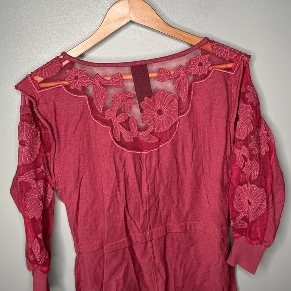 Free People x New Romantics Tropicali Lace Sweatshirt - Macaroon - Picture 8 of 12